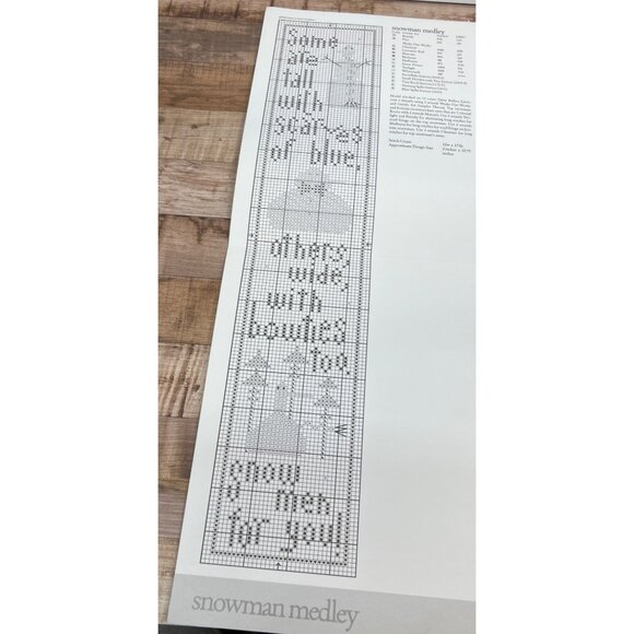 Heart In Hand Snowman Medley Cross Stitch Chart - Picture 3 of 3